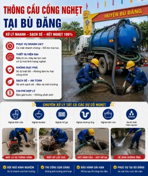 Thông Cầu Cống Nghẹt Tại Bù Đăng